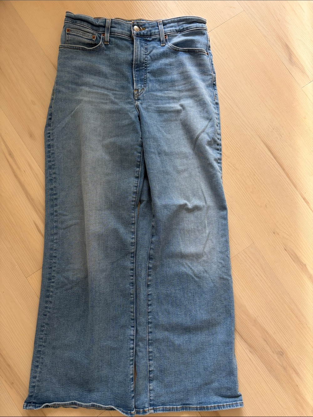 Madewell Medium Wash Wide-Leg Flare Jeans